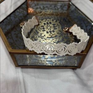 G by Guess White Lace Choker Necklace